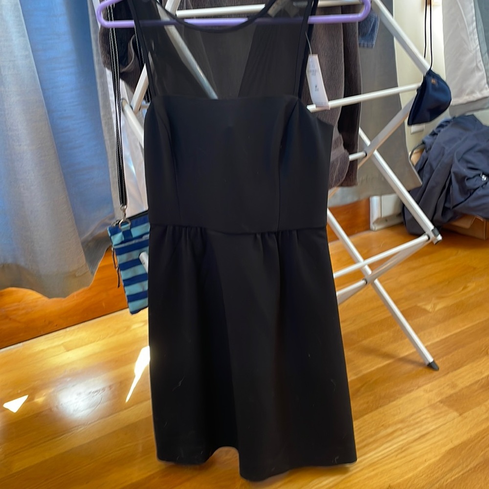 Black mesh top banana republic dress